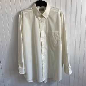 David Taylor Men's 16.5 Button Up Long Sleeve Shirt‎ Single Needle Tailoring